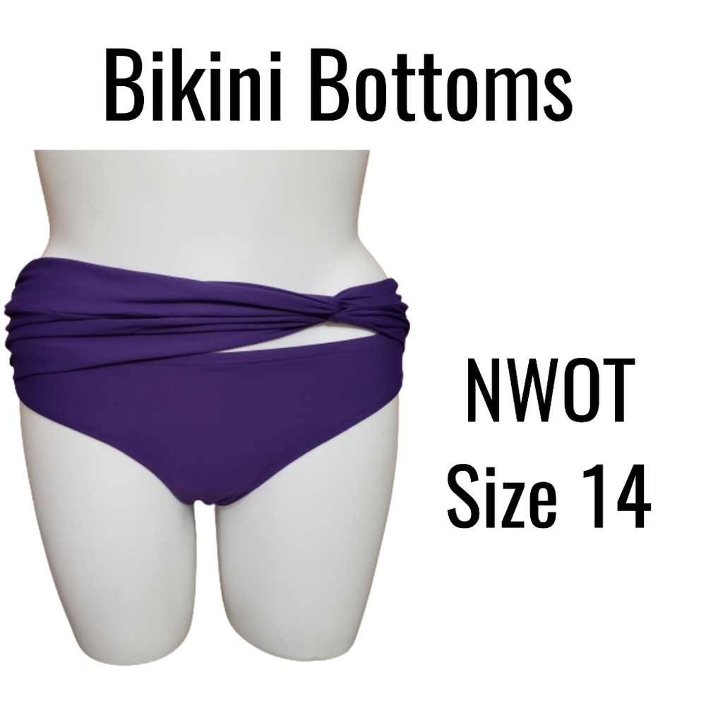 NWOT Beach Scene Bikini Bottoms Size 14